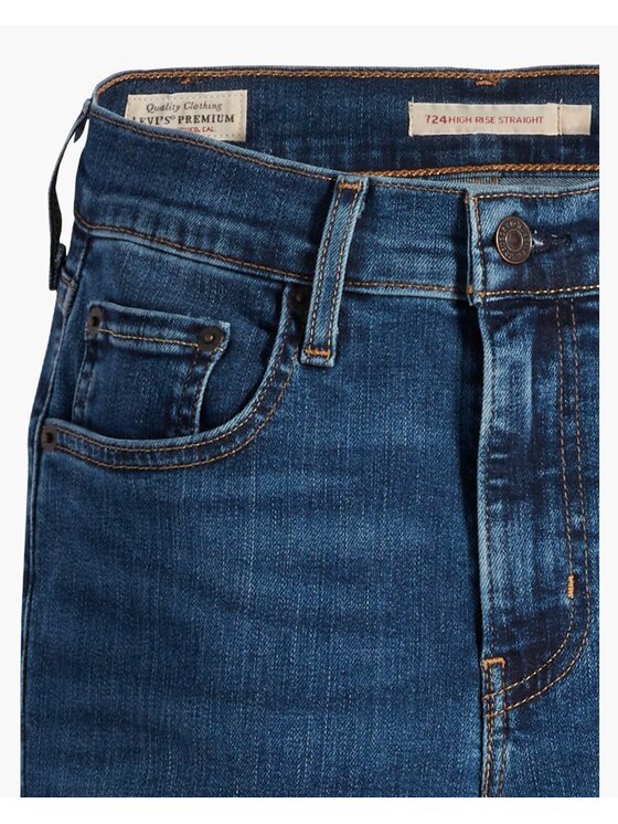 Levi's® Levi's® Jeansy 724 High Rise Straight Blue Wave Dark Niebieski Straight Leg