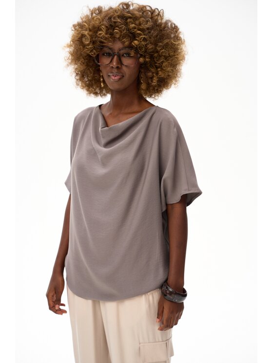 blue shadow blue shadow Bluzka Neri 2 Szary Regular Fit