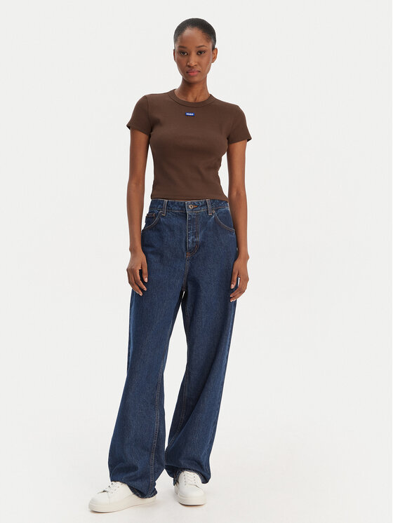 HUGO HUGO T-särk Baby 50510749 Pruun Slim Fit