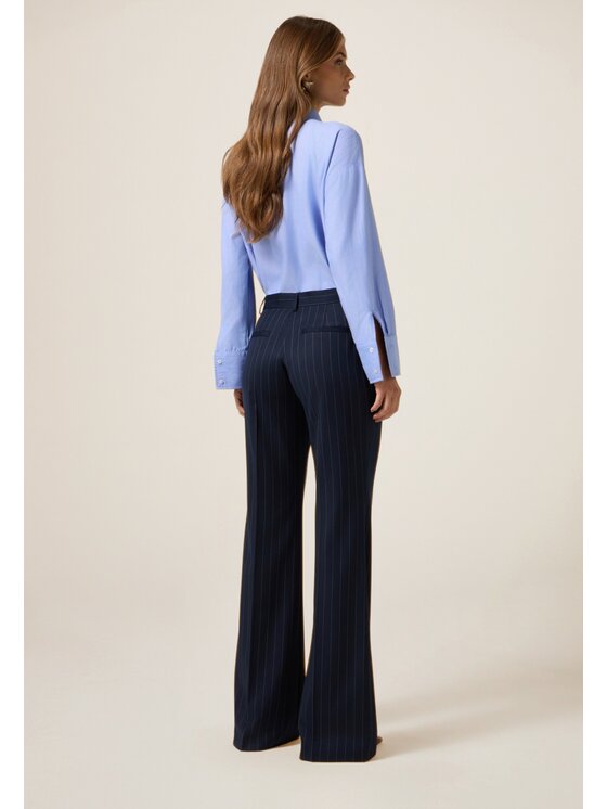 Oltre Oltre Pantaloni di tessuto P060R008985N0Z4 Blu Flare Fit