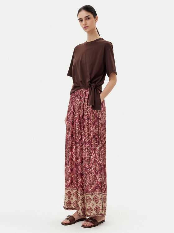 ViCOLO ViCOLO Hlače TD0666 Tamnocrvena Relaxed Fit