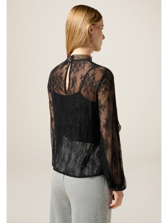 Oltre Oltre Blusa 2048R003141N033 Nero Regular Fit