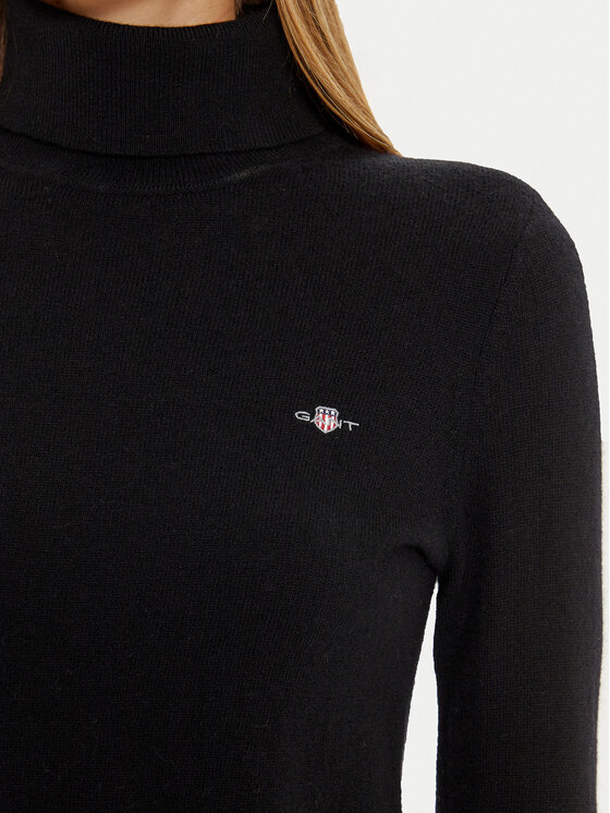 Gant Gant Rollkragenpullover 4805263 Schwarz Regular Fit