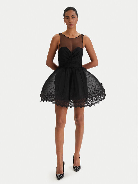 Bardot Bardot Коктейлна рокля Hilda 60223DB Черен Slim Fit