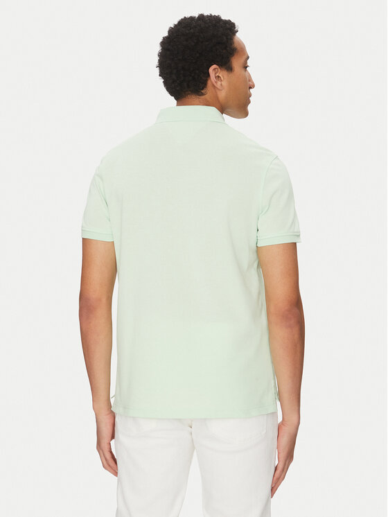 Tommy Hilfiger Tommy Hilfiger Тениска с яка и копчета 1985 MW0MW17770 Зелен Regular Fit