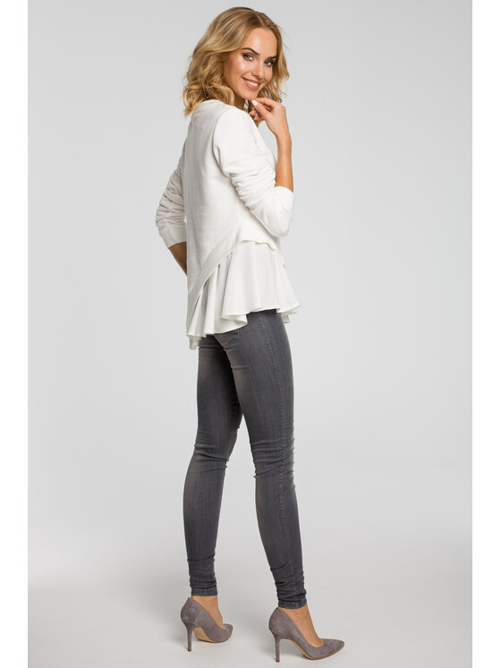 Made of Emotion Made of Emotion Blúzka M333 Biela Custom Fit