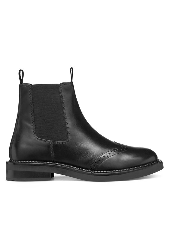 Geox Geox Kotníková obuv s elastickým prvkem D Serilda D56WYC 00043 C9999 Černá