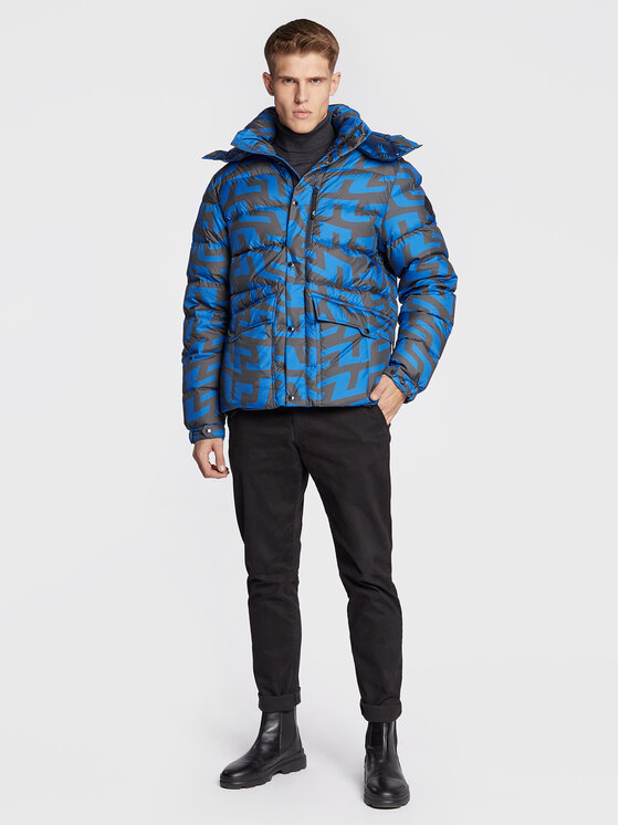 J.Lindeberg J.Lindeberg Pehelykabát Sphere Print AMOW06668 Sötétkék Regular Fit
