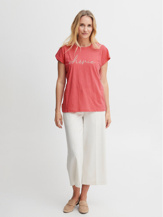 Fransa Fransa Тишърт 20612027 Розов Regular Fit