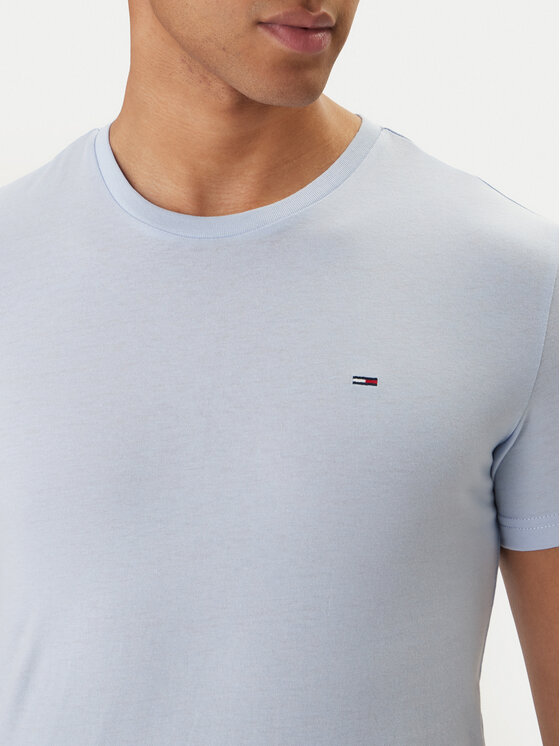 Tommy Jeans Tommy Jeans Marškinėliai DM0DM20363 Žydra Slim Fit