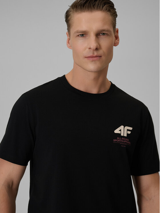 4F 4F T-Shirt COMMERCIAL 12 Czarny Regular Fit