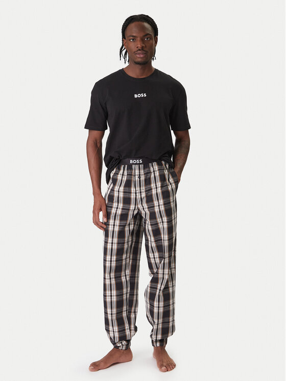 BOSS BOSS Pyžamo Easy Long 50535875 Černá Loose Fit