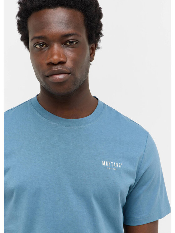 Mustang Mustang T-Shirt Style Austin Niebieski Regular Fit
