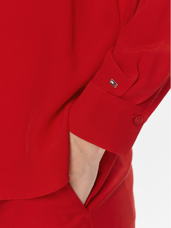 Tommy Hilfiger Tommy Hilfiger Krekls WW0WW40535 Sarkans Relaxed Fit