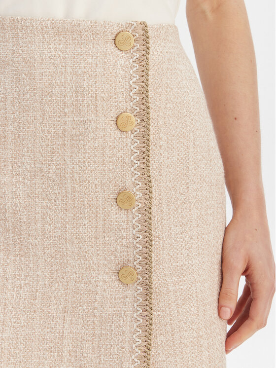 Luisa Spagnoli Luisa Spagnoli Bleistiftrock Tanzania 543169 Beige Regular Fit