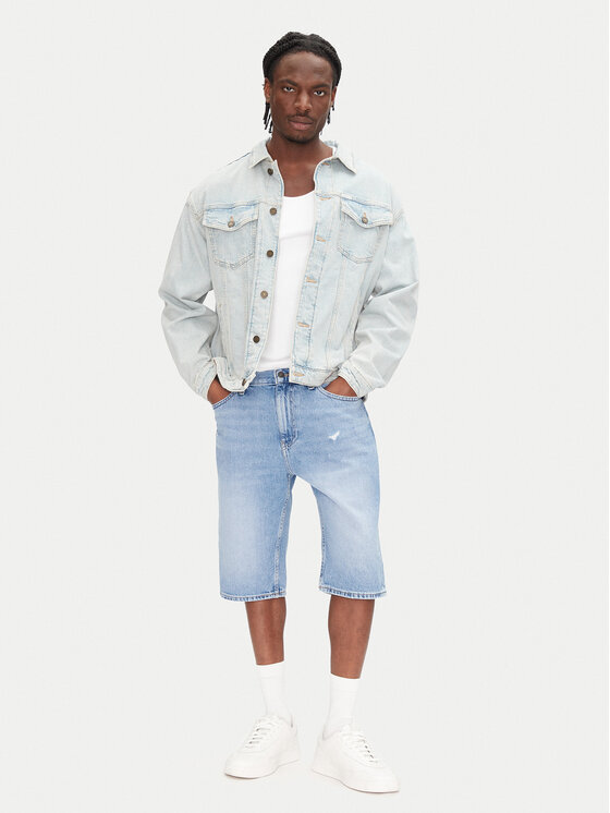 Tommy Jeans Tommy Jeans Jeans kratke hlače Ryan DM0DM21855 Modra Slim Fit
