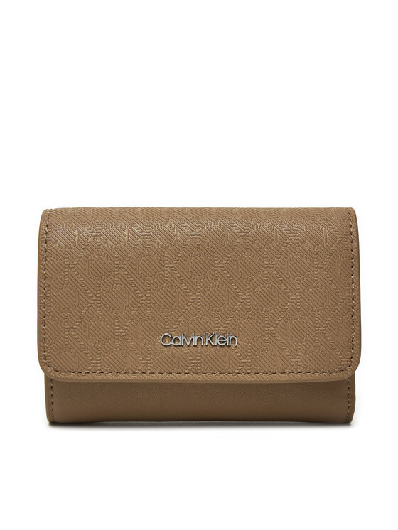 Portofel Mic de Damă Calvin Klein Ck Must Small Trifold_Mono K60K612829 Bej