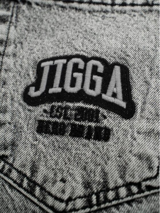 Jigga Wear Jigga Wear Jeansy Szerokie luźne lata 90 Y2K 130750 Szary Baggy Fit