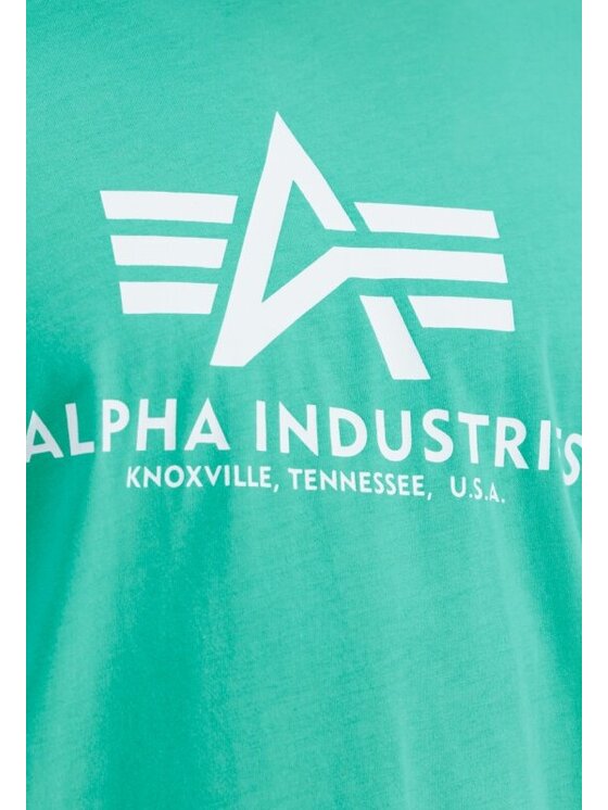 Alpha Industries Alpha Industries T-Shirt AI.100501-676-XXL Zielony Basic Fit