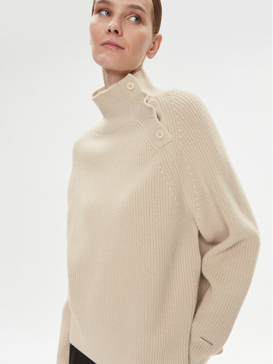 Calvin Klein Calvin Klein Dolčevita K20K206014 Bež Relaxed Fit