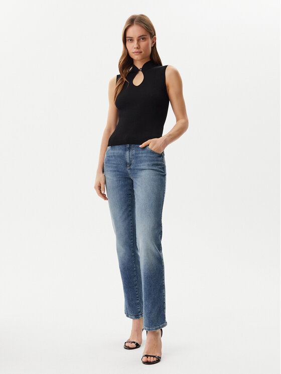Guess Guess Дънки W5RA15D5L72 Син Straight Fit