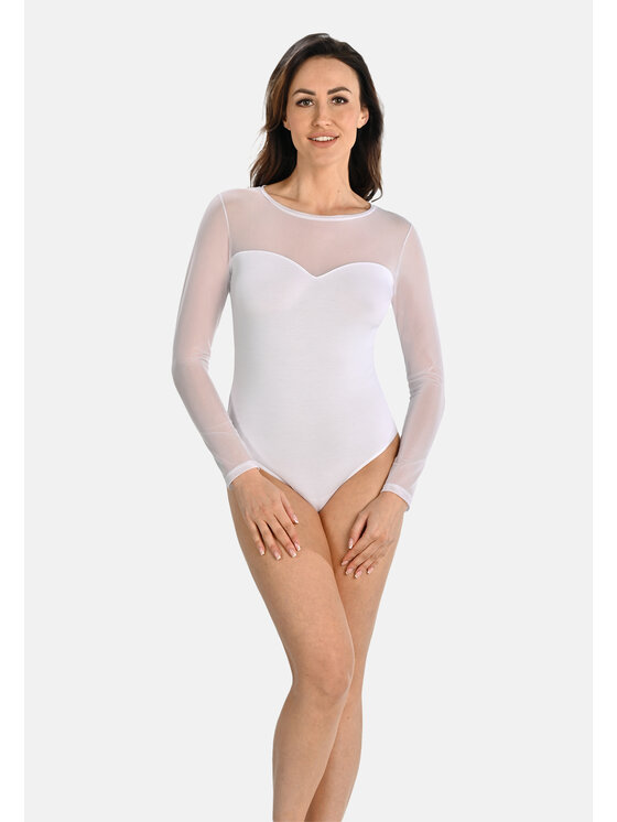 Teyli Teyli Body z siateczką Willow Kolorowy Regular Fit
