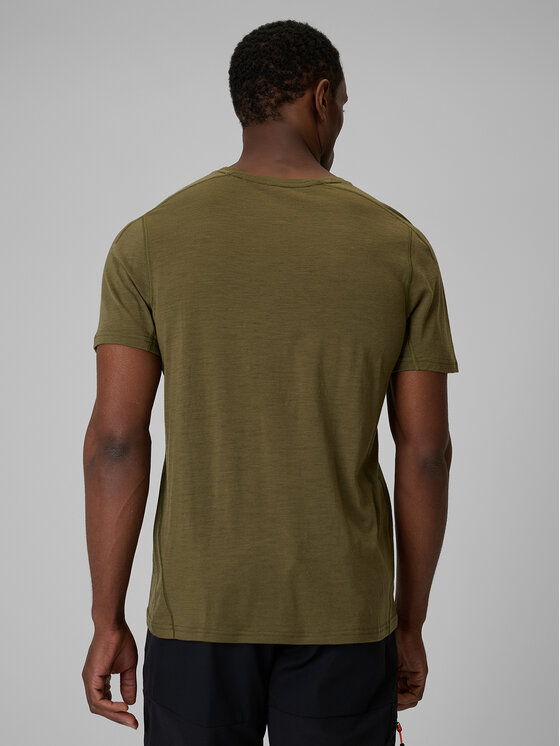 4F 4F Koszulka techniczna TREKKING Khaki Regular Fit