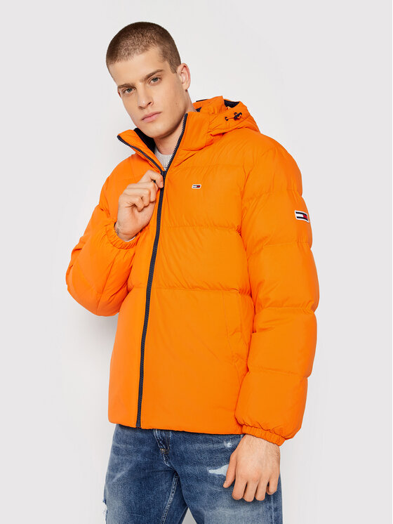 Tommy Jeans Tommy Jeans Kurtka puchowa Essential DM0DM12171 Pomarańczowy Regular Fit