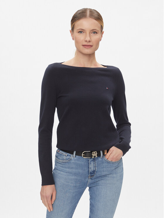 Tommy Hilfiger Tommy Hilfiger Sweater WW0WW42050 Sötétkék Regular Fit