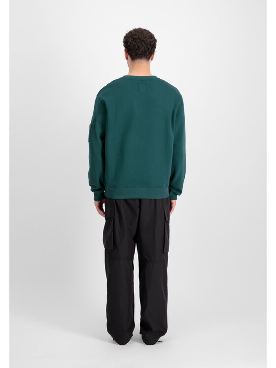 Alpha Industries Alpha Industries Bluza Alpha Label Sweatshirt Zielony Regular Fit