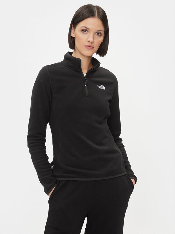 The North Face Flis W 100 Glacier 1/4 Zip - EuNF0A855MJK31 Črna Regular Fit