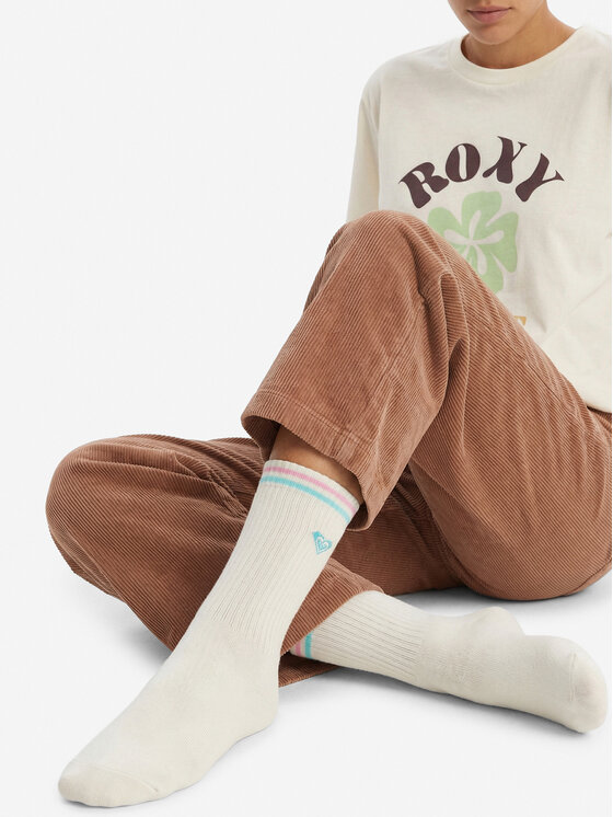 Roxy Roxy Garās zeķes CEO_BR_ROXY_2032_W_AW25 (3 PACK) Balts