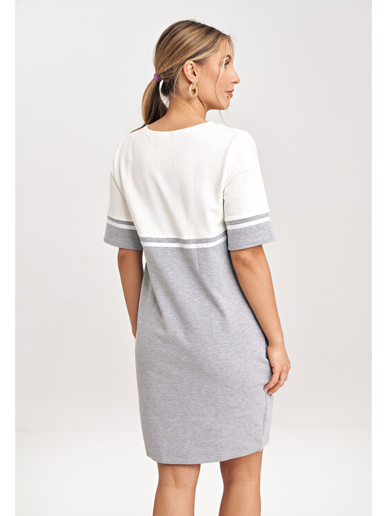 FIGL FIGL Sukienka codzienna M1028 Szary Regular Fit