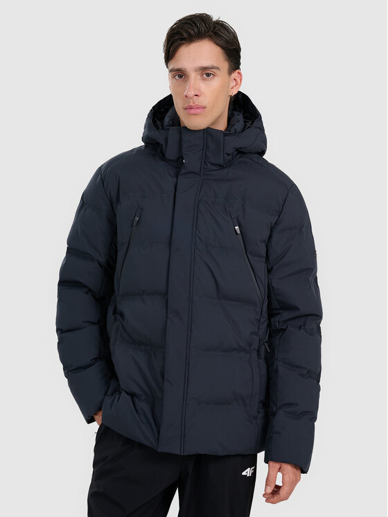 4F 4F Kurtka puchowa casual Czarny Regular Fit