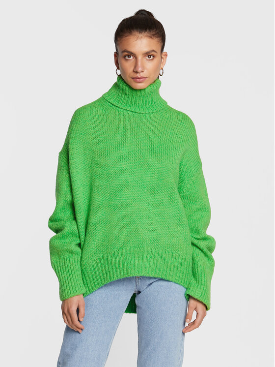 Samsøe Samsøe Bluză cu gât Molli F21300186 Verde Regular Fit Bluză imagine noua