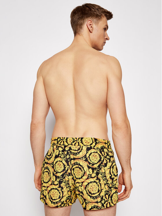 Versace Versace Szorty kąpielowe ABU05020 Żółty Regular Fit