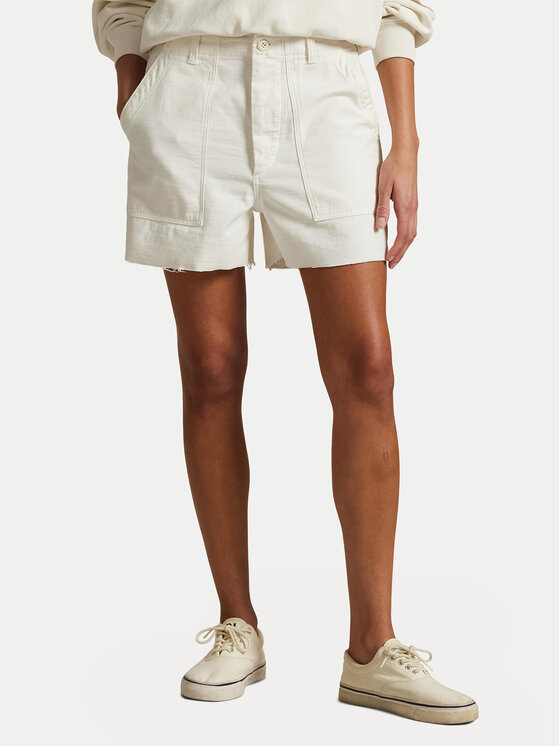 Polo Ralph Lauren Polo Ralph Lauren Šortky z materiálu 211949934002 Écru Relaxed Fit