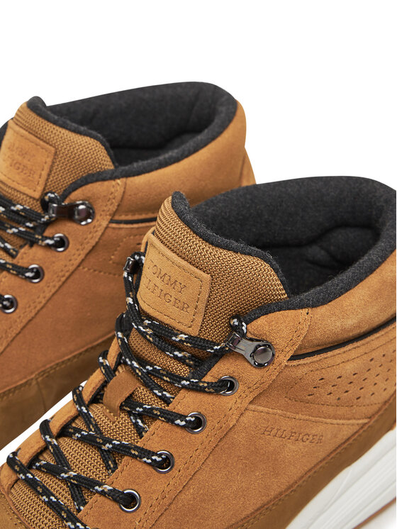 Tommy Hilfiger Tommy Hilfiger Schnürschuhe Hilfiger W Nbk Sde Hybrid Boot FM0FM05609 Braun
