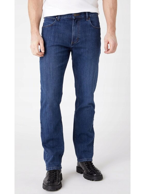Wrangler Wrangler Jeansy Straight Niebieski Regular Fit