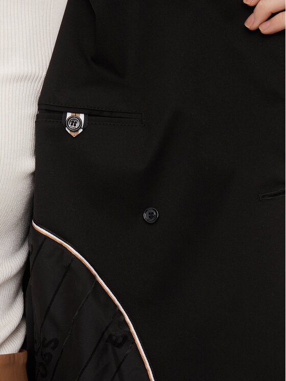 BOSS Boss Тренч Conry 50489115 Чорний Regular Fit