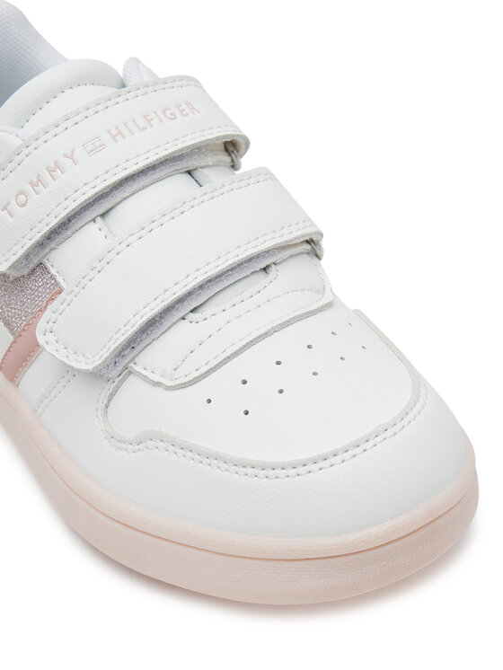 Tommy Hilfiger Tommy Hilfiger Tossud Flag Low Cut Velcro Sneaker T1A9-33730-1439 S Valge