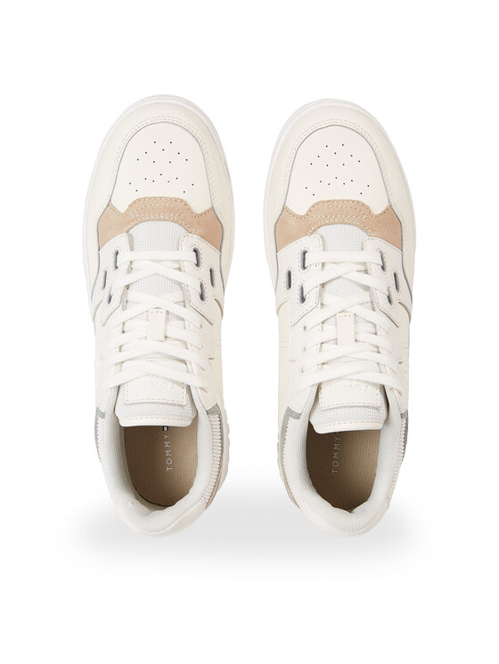 Tommy Hilfiger Sneakers Th Basket Better Ii Lth Mix FM0FM04794 Beige Modivo