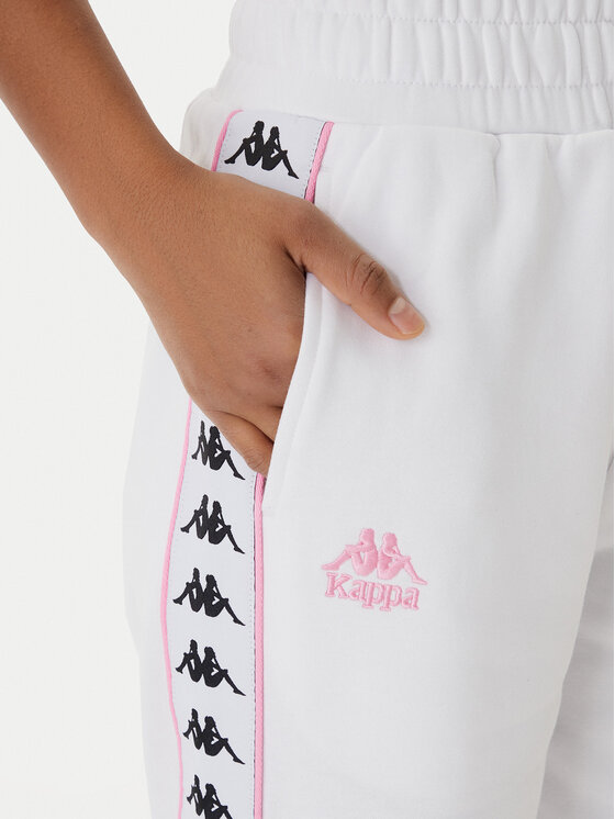 Kappa Kappa Spodnji del trenirke Banda Adina 321Y8EW Bela Regular Fit