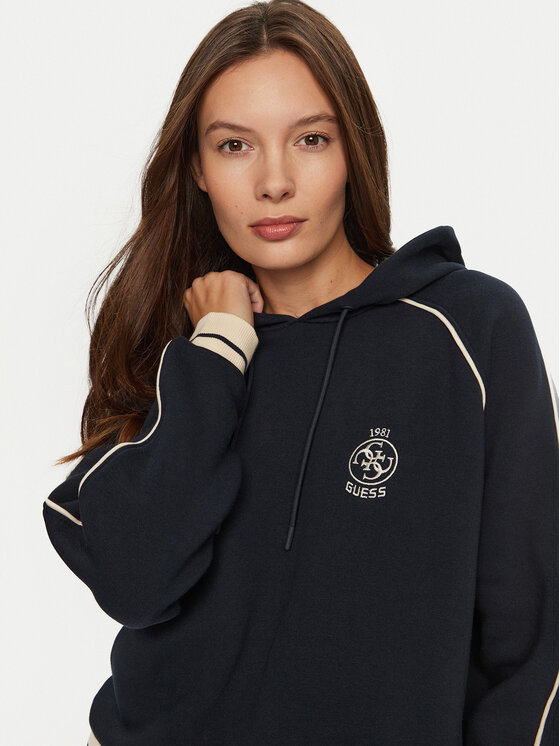 Guess Guess Bluza V4BQ05 KCHU1 Granatowy Regular Fit