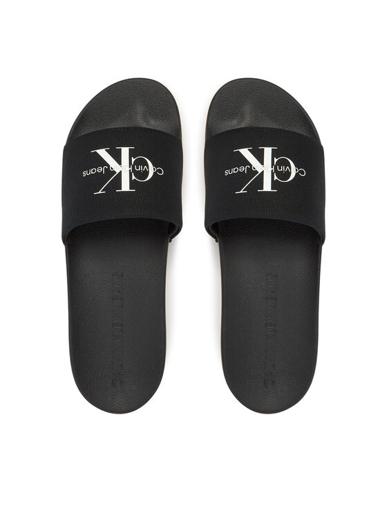 Calvin Klein Jeans Calvin Klein Jeans Şlapi Slide Monogram Cv YM0YM01271 Negru