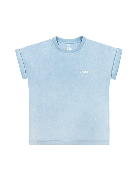 MissDenim MissDenim T-Shirt Oversize Washed Tee Niebieski Oversize