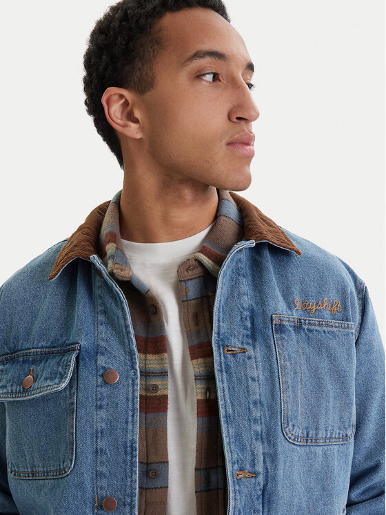 RVCA RVCA Farmer kabát Post Dayshift 23A213506 Kék Regular Fit