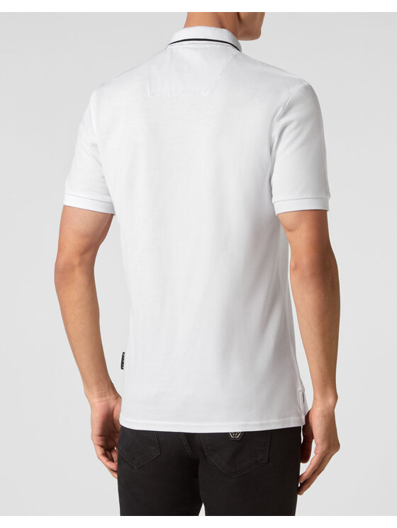 PHILIPP PLEIN PHILIPP PLEIN Polo 389 Biały Slim Fit