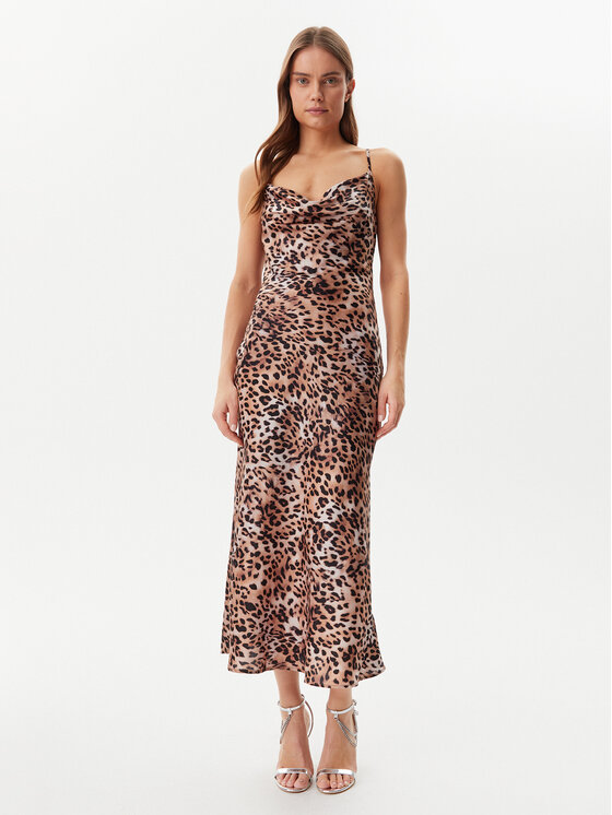 Guess Každodenné šaty W5GK85 WH9C2 Hnedá Regular Fit