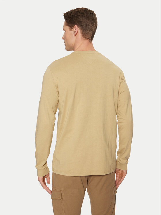 Tommy Jeans Tommy Jeans Hosszú ujjú Linear DM0DM21138 Bézs Slim Fit